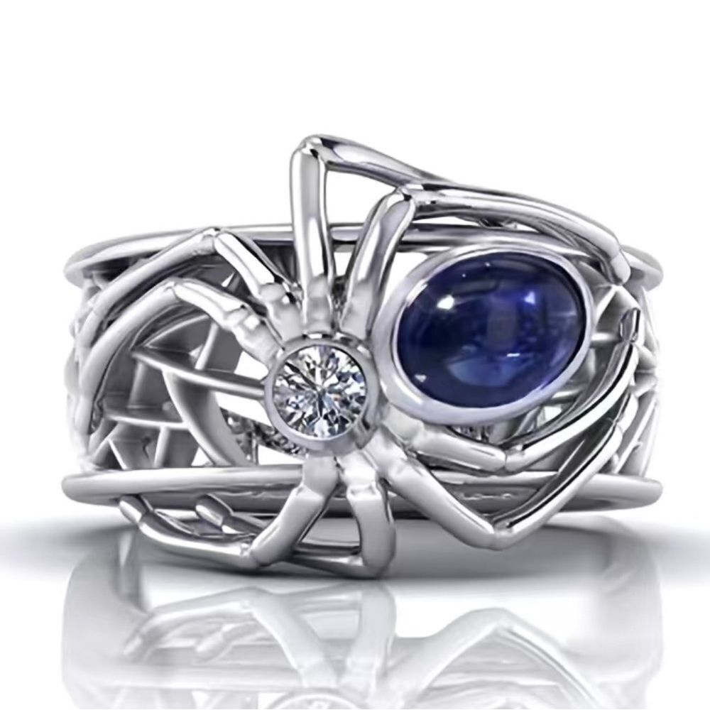UNIQUE SPIDER SHAPED STERLING SILVER RING